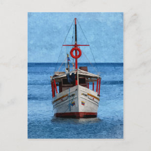 Angemalte Margarita Island Boat Vertikale Postkart Postkarte