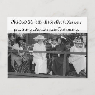 Angemessene Postkarte für die soziale Distanz