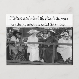 Angemessene Postkarte für die soziale Distanz