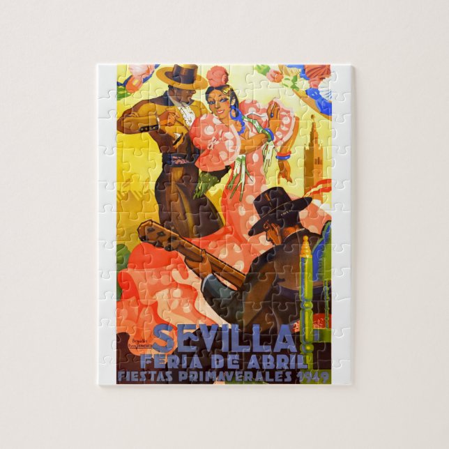 Angemessenes Plakat 1949 Spaniens Sevilla April (Vertikal)