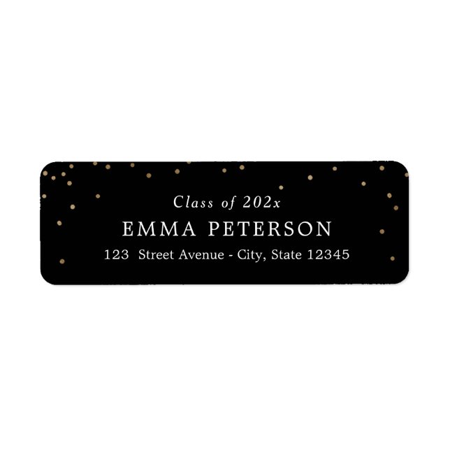 Angenehme EDITABLE FARBadresse für Abschluss (Vorne)