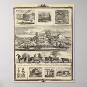 Angenehme Hill Farm Bldgs in Decorah Poster