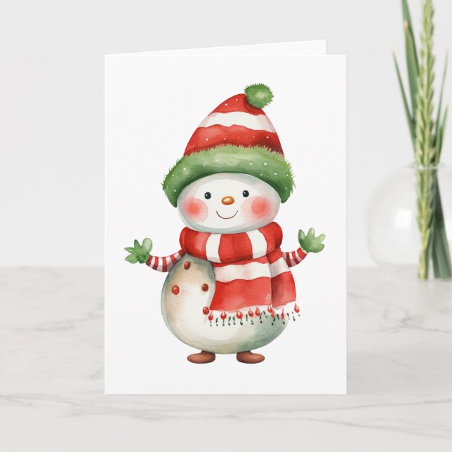 Angenehme Weihnachten und Feiertag Snowman BLANK (Vorderseite)
