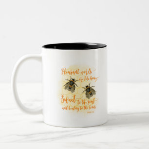 Angenehme Worte: Bibelangebot Zweifarbige Tasse