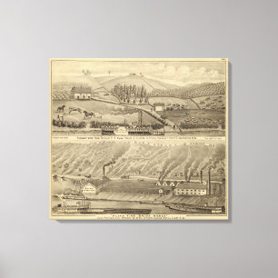 Angenehmer Ansicht-Bauernhof Leinwanddruck