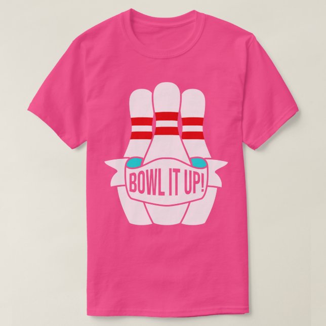 Angenehmer Bowling-It-Up-Artwork T-Shirt (Design vorne)