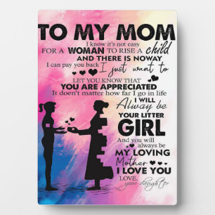 Angenehmer Brief an die Mama   Liebliches Geschenk Fotoplatte