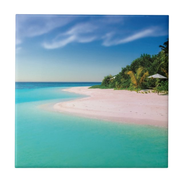 Angenehmer Strand  Fliese (Vorderseite)
