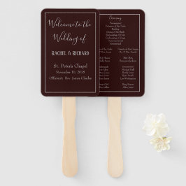 Angenehmes Hochzeitsprogramm Fächer