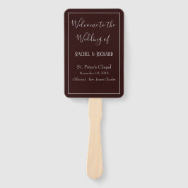 Angenehmes Hochzeitsprogramm Fächer