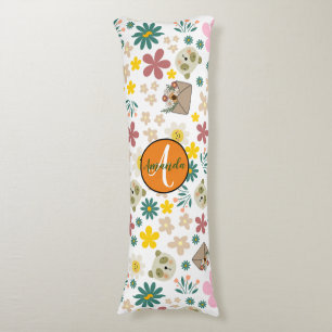 Angenehmes Monogramm für Blumen und Tiere Seitenschläferkissen