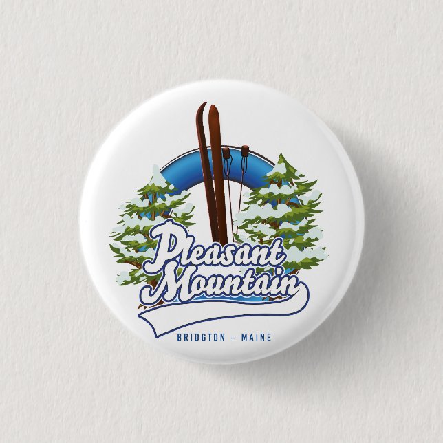 Angenehmes Ski Bridgton Logo. Button (Vorderseite)