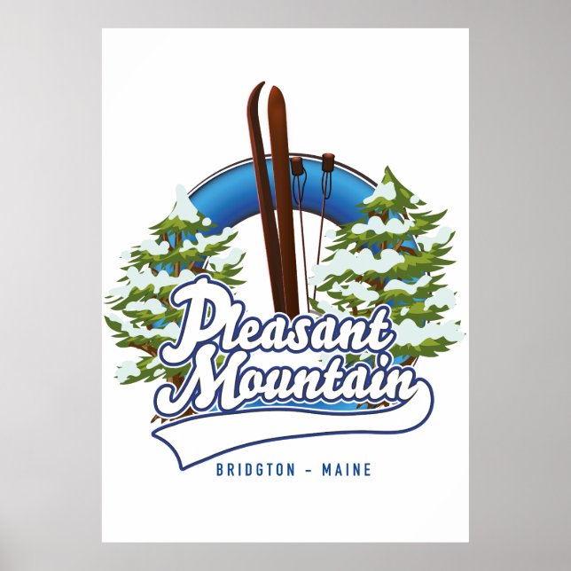 Angenehmes Ski Bridgton Logo. Poster (Vorne)