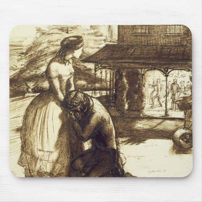 Angenommen, 1853 (Stift u. braune Tinte auf Mousepad (Vorne)