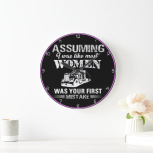 Angenommen, ich wäre wie die meisten Frauen Große Wanduhr