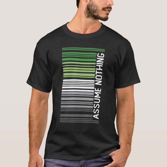 Angenommen, nichts Barcode Aromantic Pride Flag LG T-Shirt (Vorderseite)