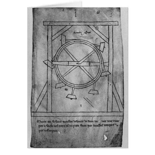 Angenommen Perpetuum mobileholzhammer und -rad (Vorne)