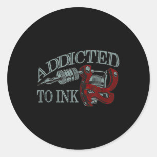 Angenommen, sich zu dunklen Tattoo-Künstler Inking Runder Aufkleber