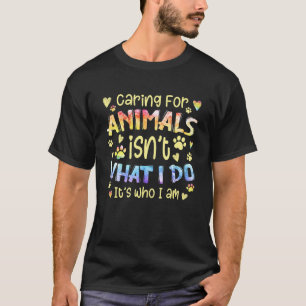 Angenommene Katze Hund Tie Dye Für Tiere sorgen is T-Shirt