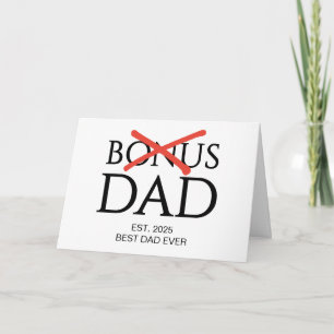 Angenommener BONUS-PAPA Established Fathers Day Karte
