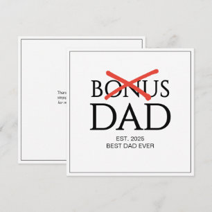 Angenommener BONUS-PAPA Established Fathers Day Karte