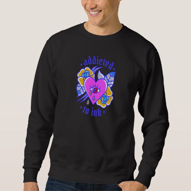 Angepasst an Tintenfischhändler Tattoo Sweatshirt (Vorderseite)
