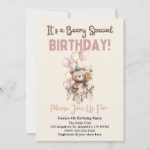 Angepasst, es ist eine Beary Special zum Geburtsta
