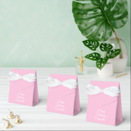 Angepasst mit Namen, Happy Birthday, hellrosa Geschenkschachtel