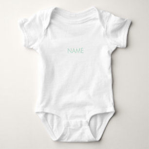 Angepasst mit Namen, Text minimalistisch Meeresgrü Baby Strampler