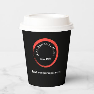 Angepasst Modern Schwarz Professionell Pappbecher