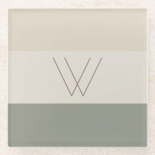 Angepasst Soft Evergreen, Off White, Beige & Braun Glasuntersetzer