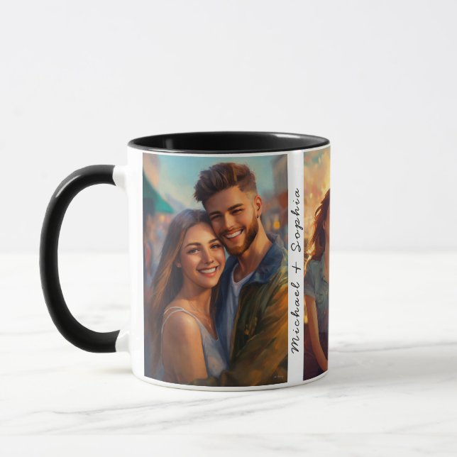 Angepasste 3-Foto-Tasse Tasse (Links)