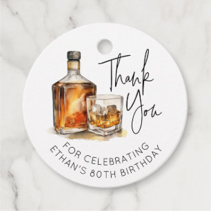 Angepasste 40. Geburtstag Vorzugstriche Whiskey/Bo Geschenkanhänger