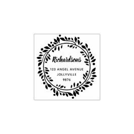 Angepasste Blätter mit Blumenschrift Gummistempel