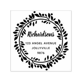 Angepasste Blätter mit Blumenschrift Permastempel