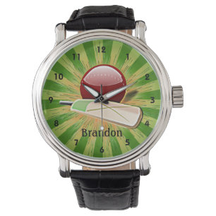 Angepasste Cricket-Design-Uhr Armbanduhr