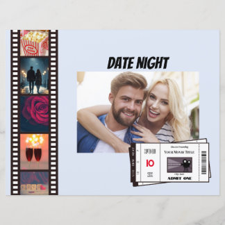 Angepasste Date Night Movie Scrapbook Seite