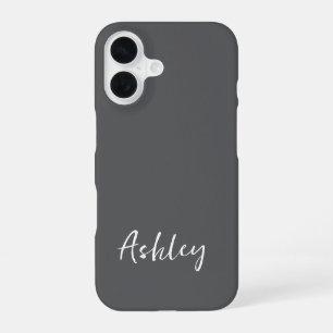 Angepasste einfache stilvolle moderne schwarze Far iPhone 16 Hülle