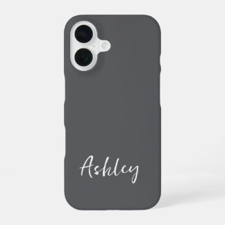 Angepasste einfache stilvolle moderne schwarze Far iPhone 16 Hülle