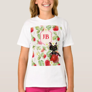 Angepasste Erdbeere Mit Monogramm T-Shirt