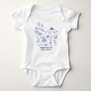 Angepasste Familien-Sommerstrand-Trip-Gruppen-Matc Baby Strampler