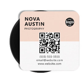 Angepasste fette Minimal-Firmenlogo Moderner QR-Co Quadratische Visitenkarte