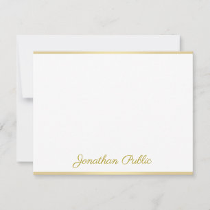 Angepasste gezeichnete Template Gold Script Text F Mitteilungskarte