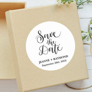 Angepasste Hochzeit "Save The Date" Ankündigung Runder Aufkleber