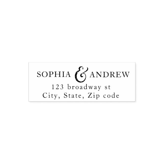 Angepasste Hochzeitsadresse Permastempel (Design)