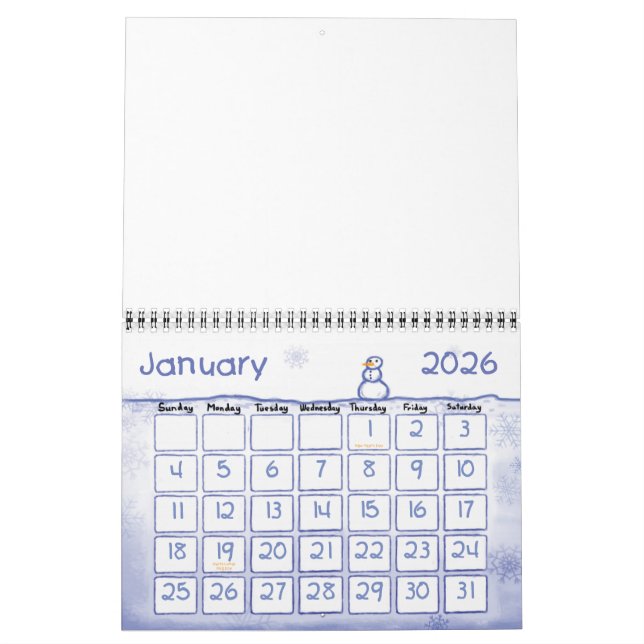 Angepasste Kalenderzeiten Kalender (Jan 2026)