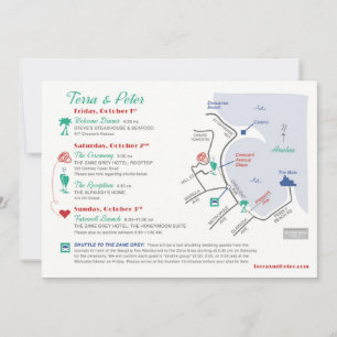 Angepasste Karte zum Hochzeitstag für T&P
