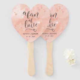 Angepasste Liebe-Kalligrafie-Blush-Wasserfarbe Fächer