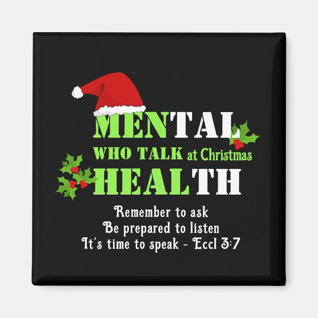 Angepasste MÄNNER, DIE GESUNDHEIT Weihnachten Ment Magnet (Vorne)