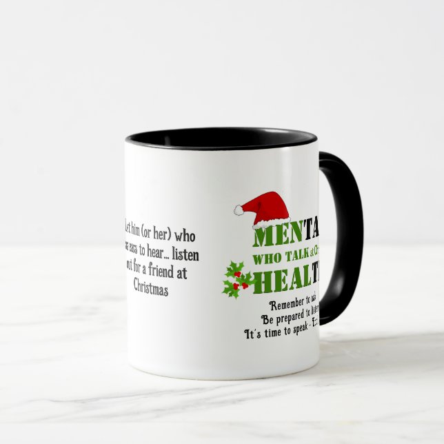 Angepasste MÄNNER, DIE GESUNDHEIT Weihnachten Ment Tasse (VorderseiteRechts)